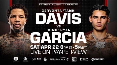 what time is ryan garcia vs tank|Gervonta Davis vs. Ryan Garcia fight date, start time,。